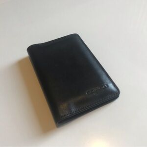Coach Black Leather Bifold ID Wallet